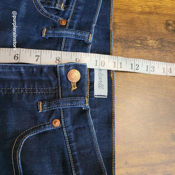 Madewell Jeans 27 High Rise 9" Skinny Tummy Control Dark Wash Stretch Denim - Picture 9 of 12